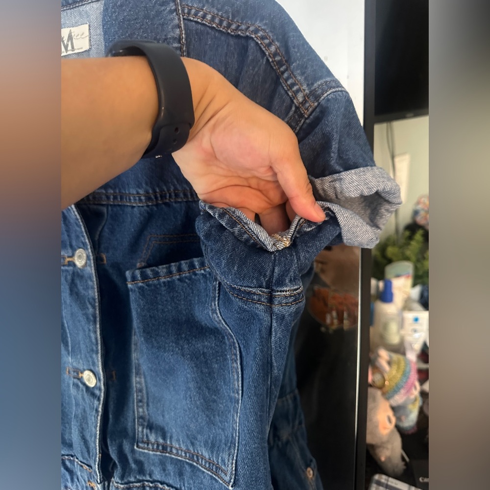 We The Free Blue Denim Short Romper - Picture 4 of 15